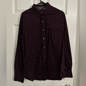 Men’s Dark Purple Button Up Shirt
